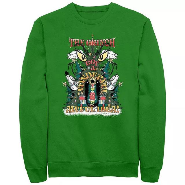 Big & Tall Dr. Seuss Grinch Got A Wonderful Awful Idea Graphic Fleece, Mens Product Image