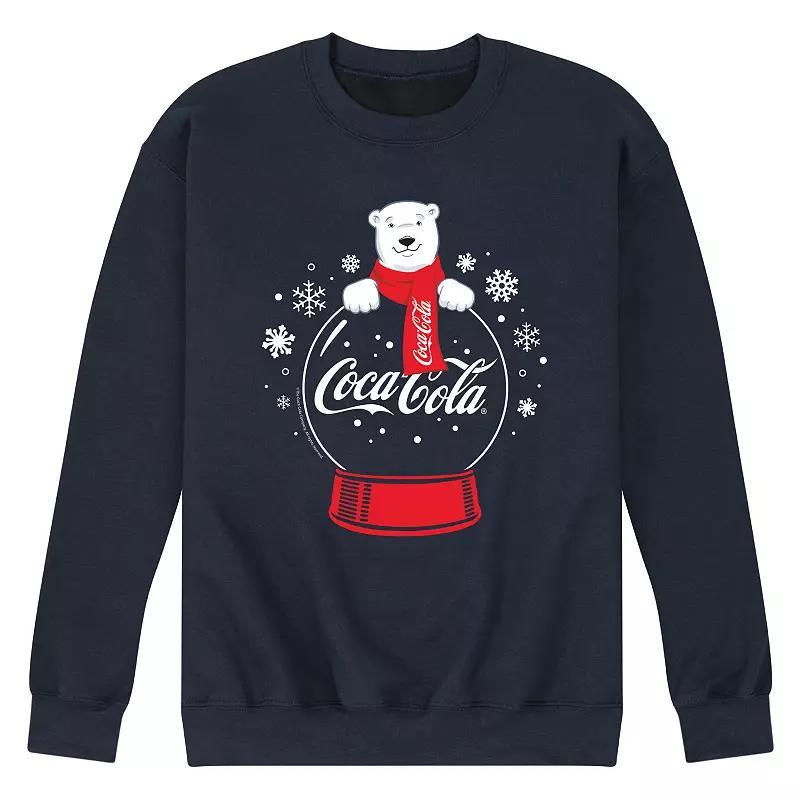 Mens CocaCola Polar Bear Snowglobe Sweatshirt Blue Product Image