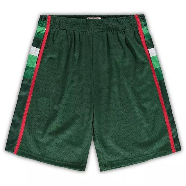 Mens Mitchell Ness Hunter Green Milwaukee Bucks Big Tall Hardwood Classics Team Swingman Shorts Product Image