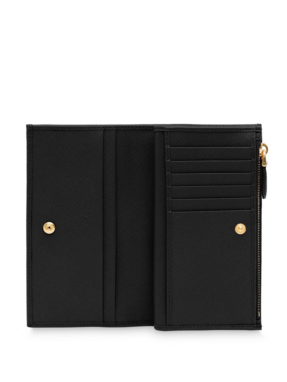 Logo-plaque Zipped Wallet In Black Product Image