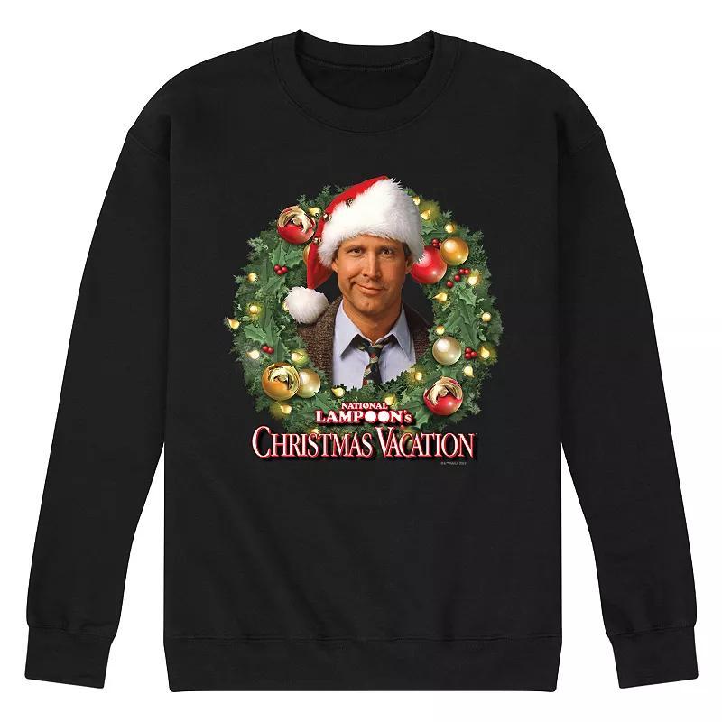 Mens National Lampoons Christmas Vacation Wreath Fleece Sweatshirt Product Image