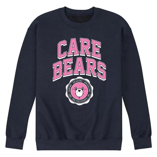 Mens Care Bears Varsity Seal Fleece Sweatshirt Blue Product Image