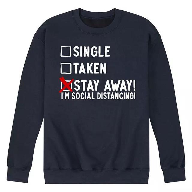 Mens Single Taken Stay Away Fleece Sweatshirt Product Image