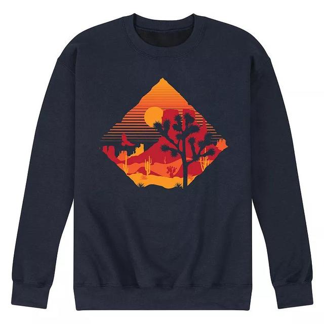 Mens Desert Sunset Graphic Sweatshirt Blue Product Image