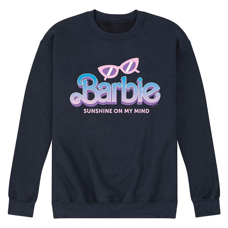 Mens Barbie Sunshine On My Mind Fleece Sweatshirt Blue Product Image