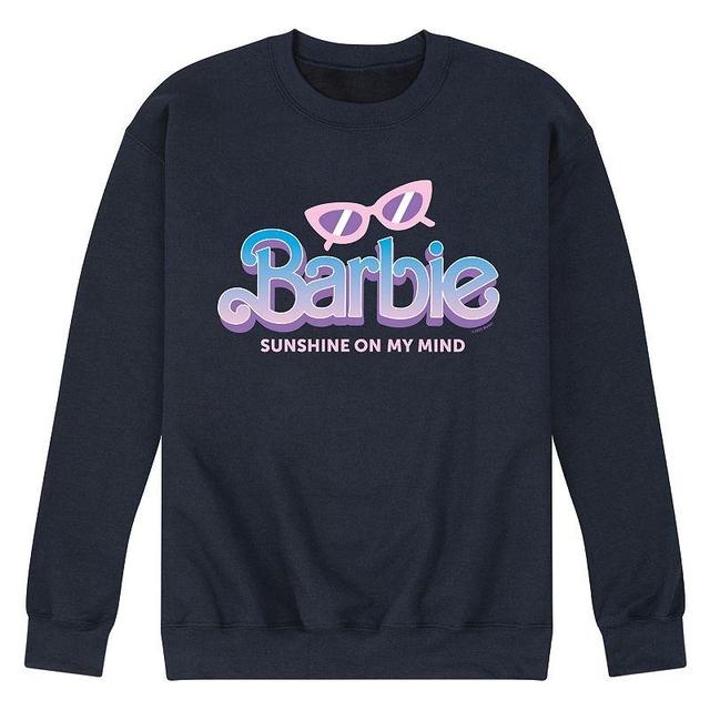 Mens Barbie Sunshine On My Mind Fleece Sweatshirt Blue Product Image