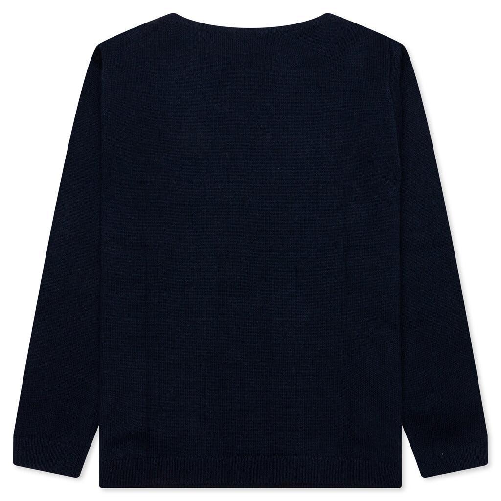 Heart Knit Sweater - Navy Male Product Image