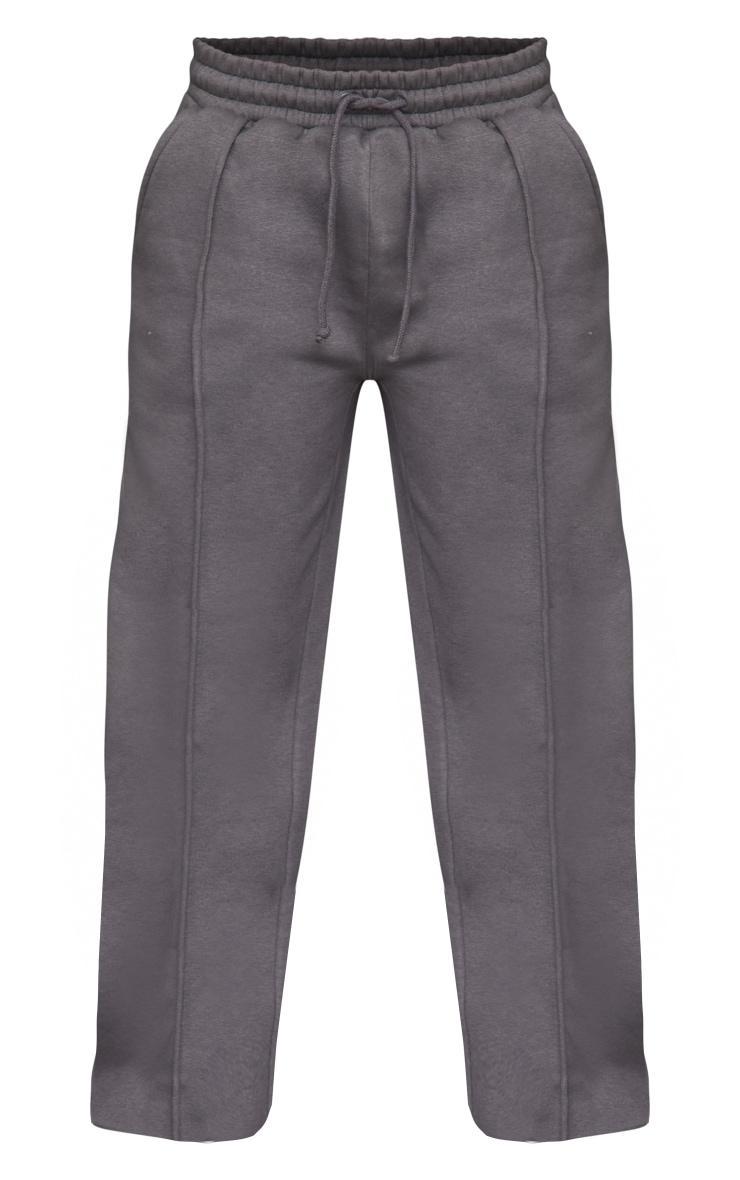 Petite Steel Blue Wide Leg Seam Detailed Sweatpants Product Image