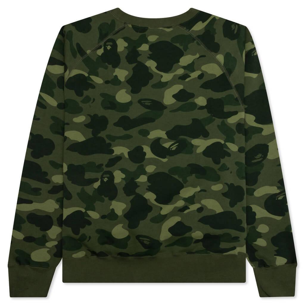 Color Camo Crystal Stone Relaxed Fit Crewneck - Green Male Product Image