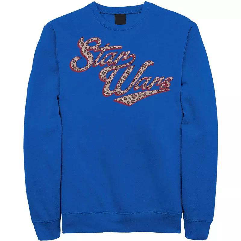 Mens Star Wars Cursive Cheetah Fill Logo Sweatshirt Product Image