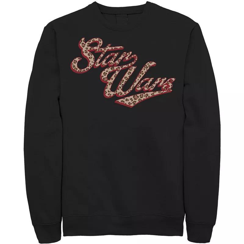 Mens Star Wars Cursive Cheetah Fill Logo Sweatshirt Product Image