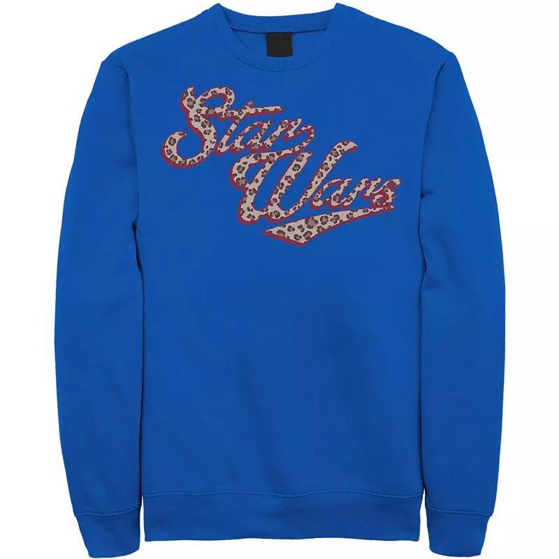 Mens Star Wars Cursive Cheetah Fill Logo Sweatshirt Product Image