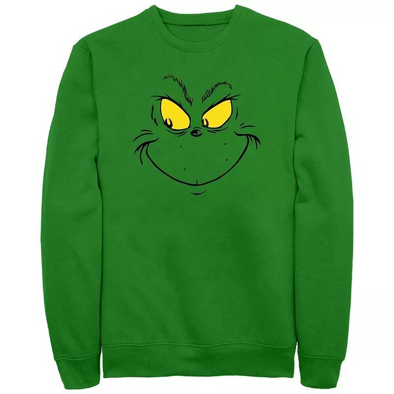 Big & Tall Dr. Seuss Grinch Naughty Face Graphic Fleece, Mens Product Image