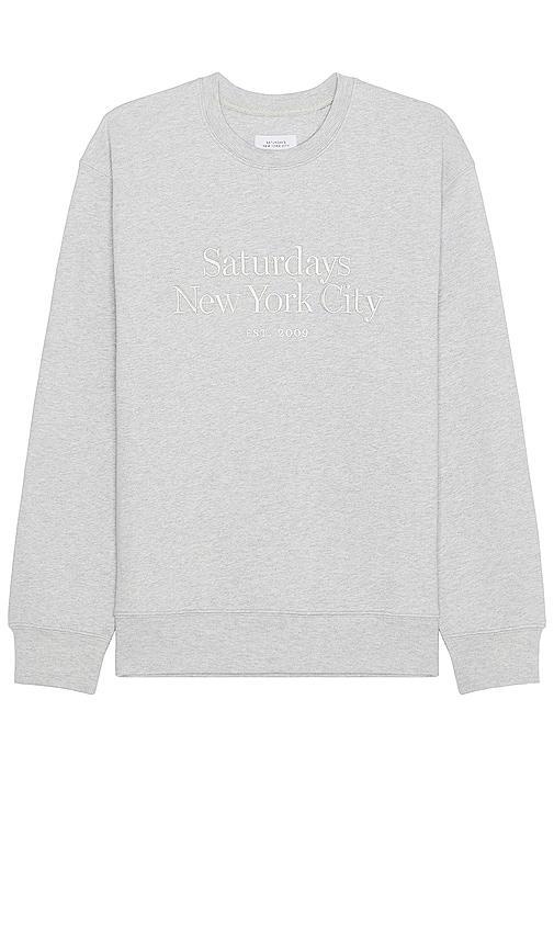 SATURDAYS NYC Bowery Miller Standard Crew in Grey. - size L (also in M, S, XL/1X) Product Image