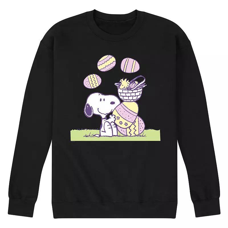 Mens Peanuts Easter Comic Fleece Sweatshirt Product Image