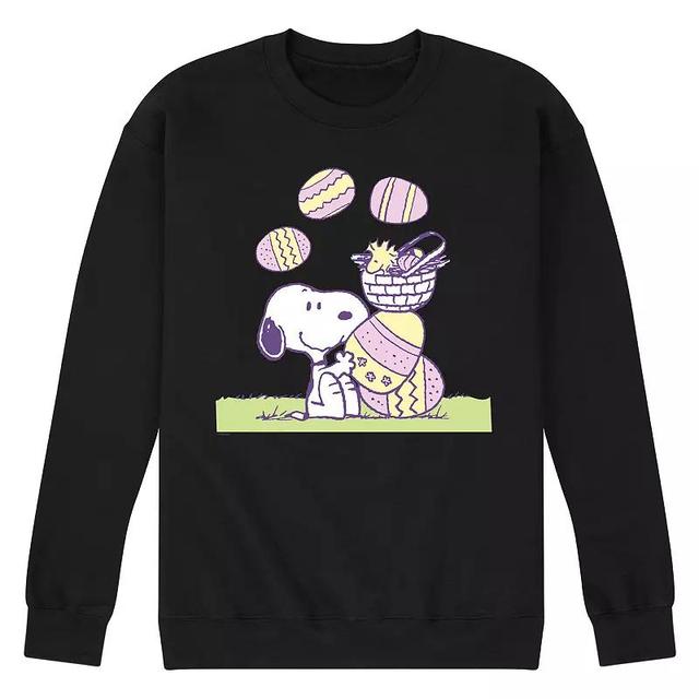 Mens Peanuts Easter Comic Fleece Sweatshirt Product Image