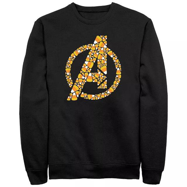 Big & Tall Marvel The Avengers Candy Corn Logo Halloween Fleece Sweatshirt, Mens Product Image