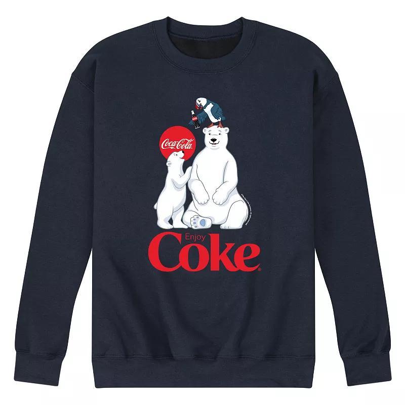 Mens CocaCola Polar Bears Sweatshirt Blue Product Image