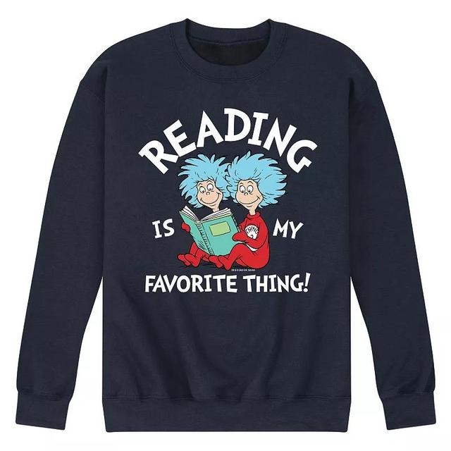 Mens Dr. Seuss Reading Fleece Graphic Tee Product Image