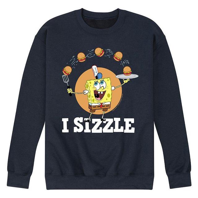 Mens Nickelodeon SpongeBob SquarePants I Sizzle Fleece Sweatshirt Blue Product Image