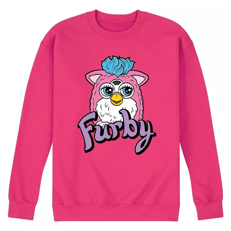 Mens Furby With Logo Fleece Sweatshirt Pink Product Image