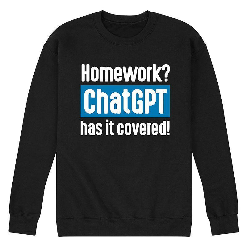 Mens Homework ChatGPT Has It Covered Graphic Fleece Product Image