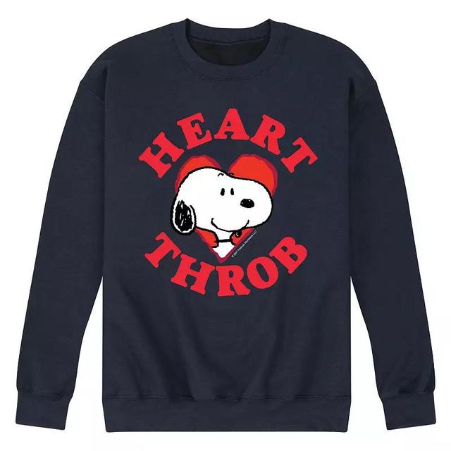 Mens Peanuts Heartthrob Sweatshirt Blue Product Image