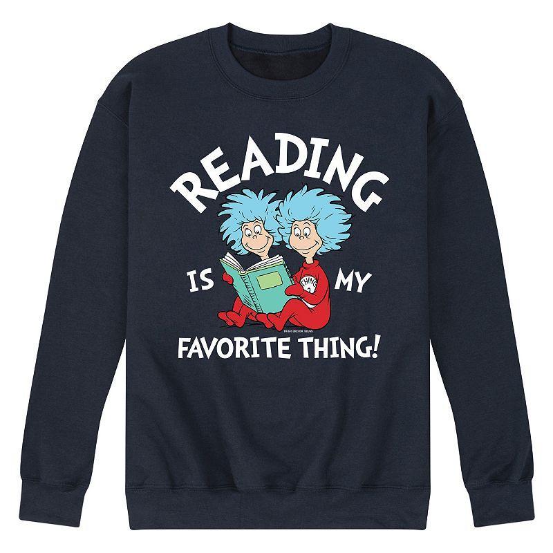 Mens Dr. Seuss Reading Fleece Graphic Tee Product Image