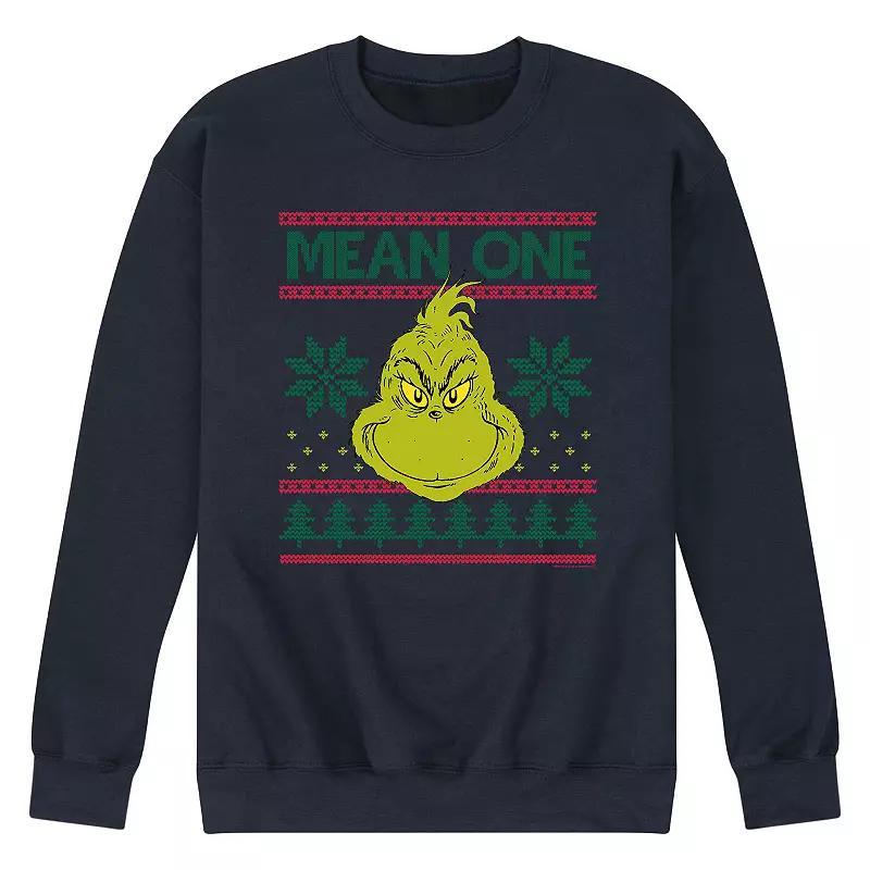 Mens Dr. Suess The Grinch Mean One Sweatshirt Blue Product Image