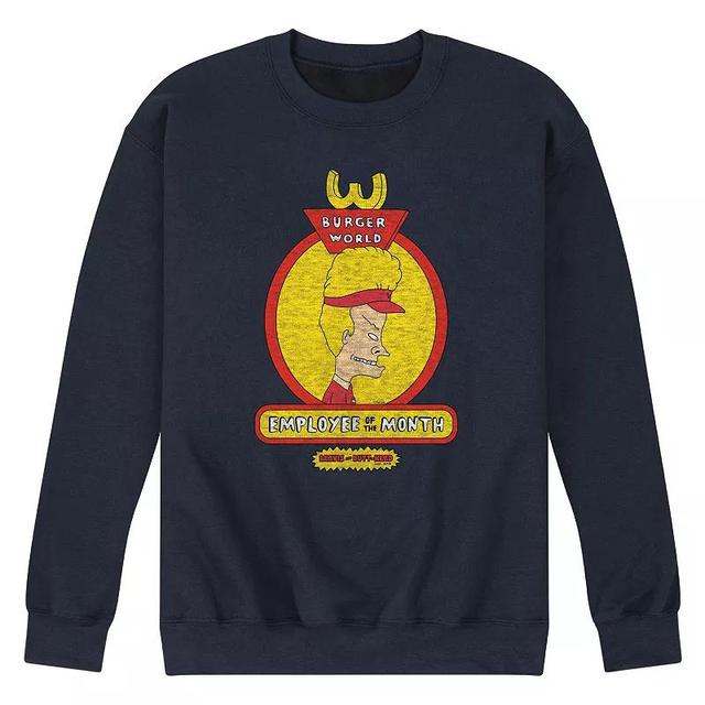 Mens Beavis And Butthead Employee Of The Month Sweatshirt Blue Product Image