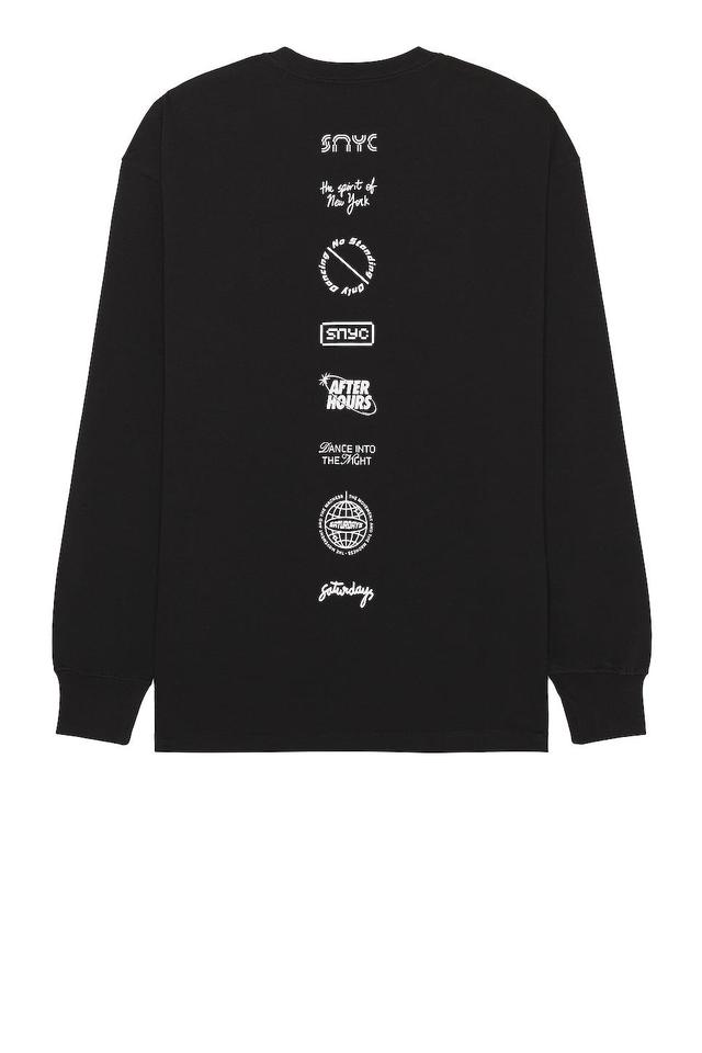 SATURDAYS NYC Collage Stack Tee Black. (also in ). Product Image