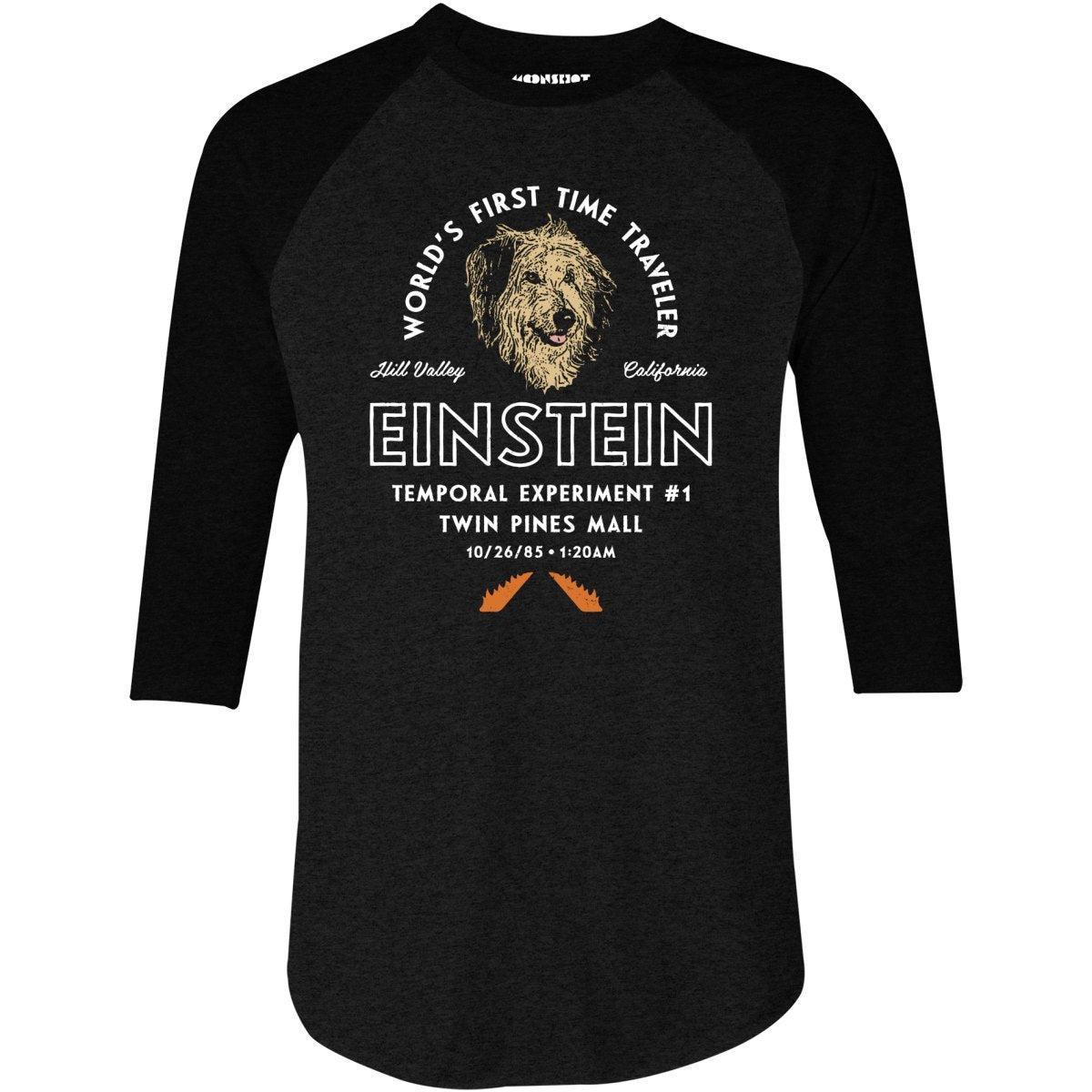 Einstein World's First Time Traveler - 3/4 Sleeve Raglan T-Shirt Product Image