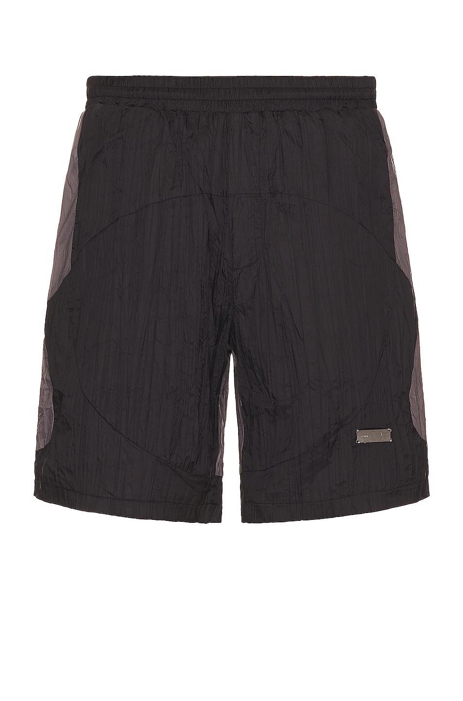 C2H4 Wrinkled Nylon Arch Panelled Track Shorts Black. (also in ). Product Image