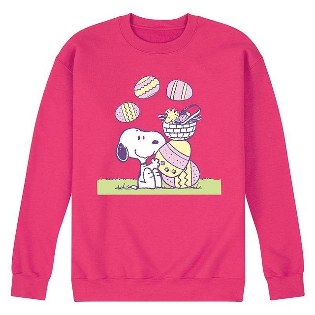 Mens Peanuts Easter Comic Fleece Sweatshirt Product Image