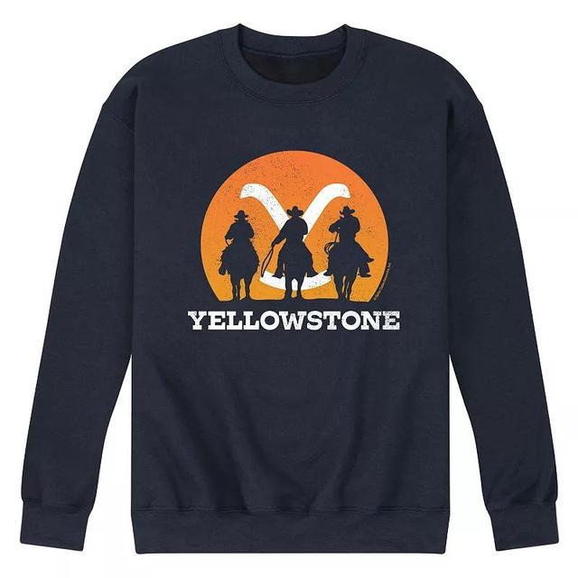 Mens Yellowstone Cowboy Sunset Sweatshirt Blue Product Image