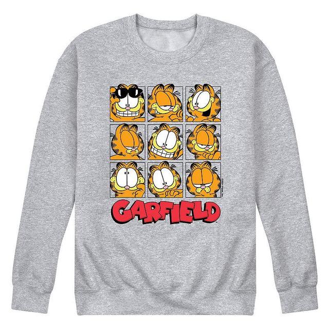 Mens Garfield Different Moods Sweatshirt Athletic Grey Product Image