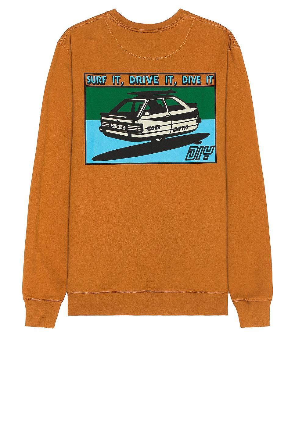 Mami Wata DIY Car Sweatshirt in Burnt Orange. - size L (also in XL/1X) Product Image