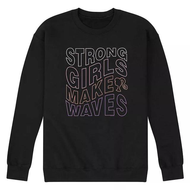 Mens Barbie Strong Girls Make Waves Fleece Sweatshirt Product Image