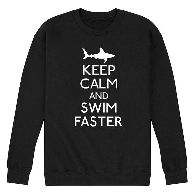 Mens Swim Faster Graphic Fleece Sweatshirt Product Image