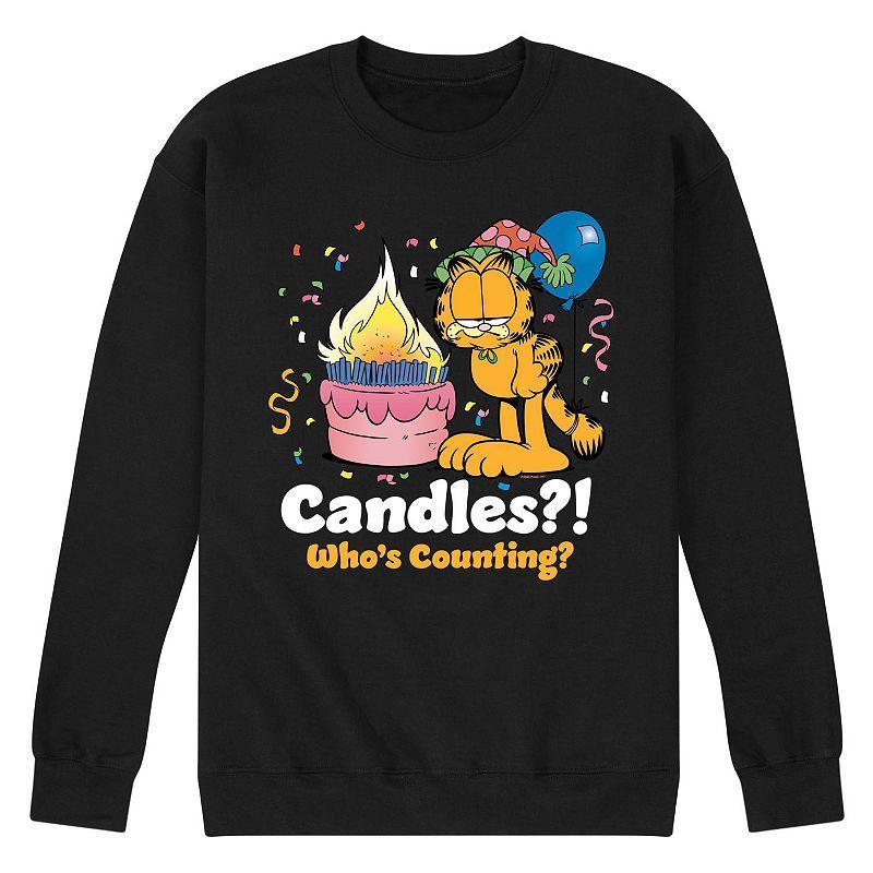 Mens Garfield Candles Whos Counting Graphic Tee Product Image