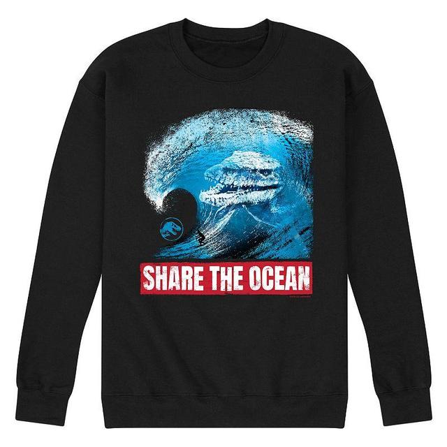 Mens Jurassic World Share The Ocean Long Sleeve Black Product Image