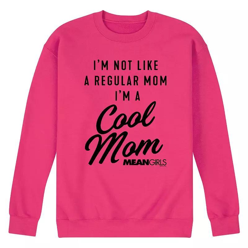 Mens Mean Girls Cool Mom Fleece Sweatshirt Pink Product Image