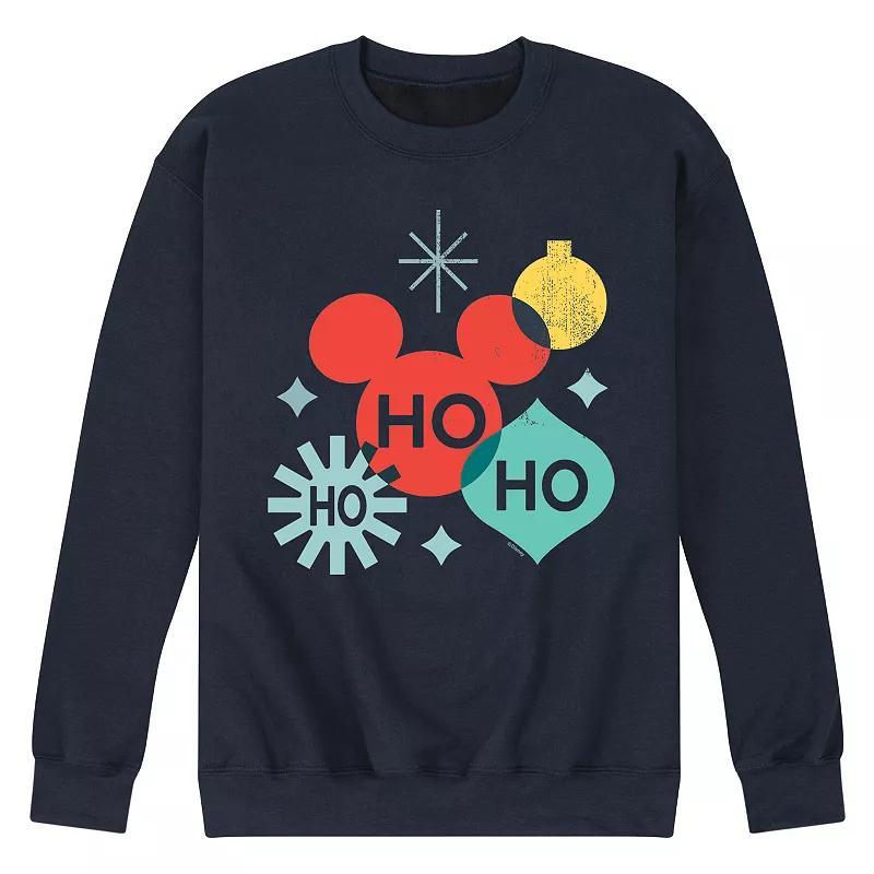 Disneys Mens Holiday Ho Ho Ho Shapes Fleece Blue Product Image