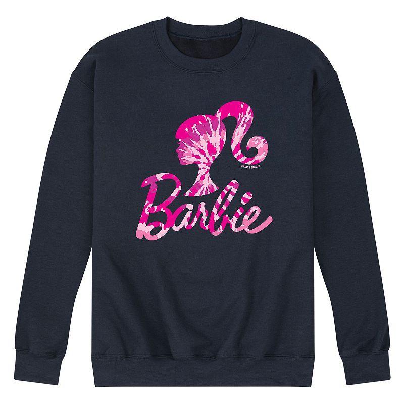 Mens Barbie Logo Tie Dye Fleece Sweatshirt Blue Product Image