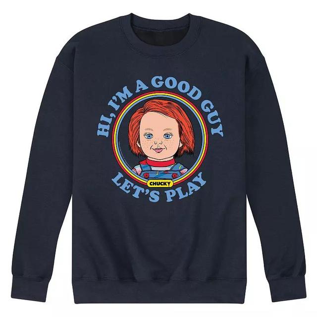 Mens Chucky Lets Play Fleece Sweatshirt Grey Gray Product Image