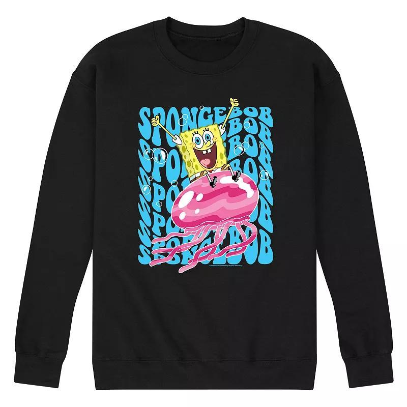 Mens Nickelodeon SpongeBob SquarePants Jelly Wave Fleece Sweatshirt Blue Product Image