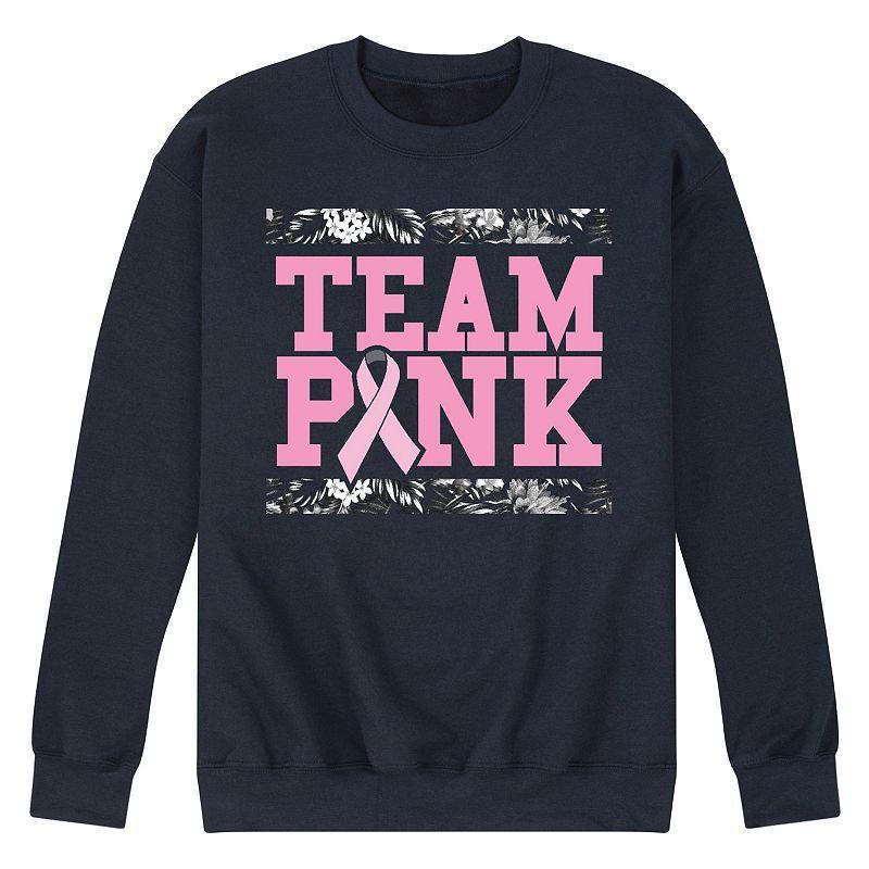 Mens Team Pink Fleece Sweatshirt Blue Product Image