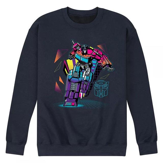 Mens Transformers Optimus Run Fleece Sweatshirt Blue Product Image