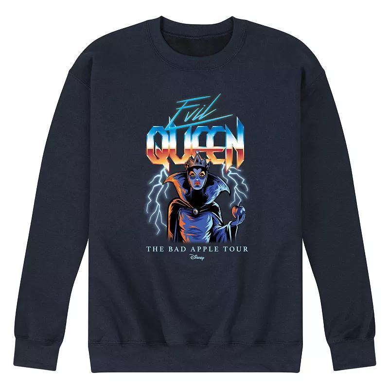 Disney Villains Snow White Evil Queen Mens Bad Apple Tour Fleece Sweatshirt Blue Product Image