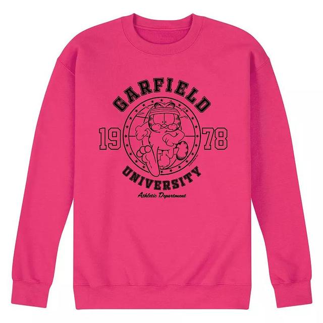 Mens Garfield Athletic Dept. Running Fleece Sweatshirt Pink Product Image